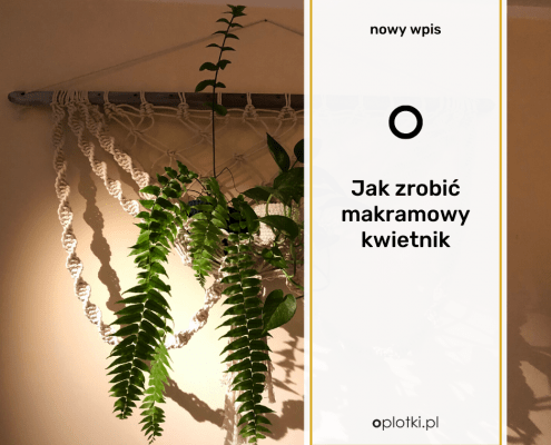 makramowy kwietnik wiszący
