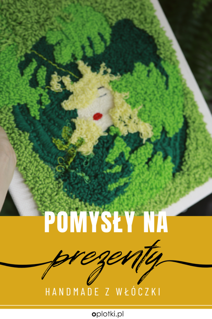 pomysły na prezent punch needle obraz portret kobiety